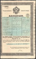 1850 Temesvár, Osztrák Császára Királyi útlevél, 30 Kr C.M. Okmánybélyeggel / Passport - Ohne Zuordnung