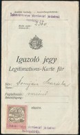 1917 Dombóvár, Fényképes Igazolójegy, Okmánybélyeggel - Ohne Zuordnung