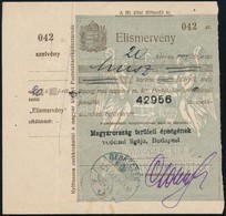 1921 Debrecen, Elismervény Magyarország Területi épségének Védelmi Ligája Pecsétjével - Ohne Zuordnung