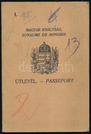 1930 Útlevél Fénykép Nélkül / Hungarian Passport - Ohne Zuordnung