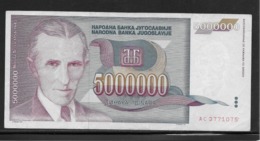 Yougoslavie - 5000000 Dinara - Pick N°121 - SUP - Joegoslavië