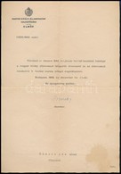 1943 Bp., Magyar Királyi Államvasutak Elnökének Levele - Ohne Zuordnung