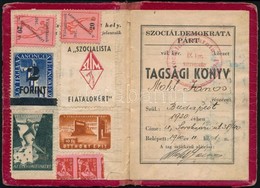 1945 Szociáldemokrata Párt Tagsági Könyv, Tagdíjbélyegekkel - Ohne Zuordnung