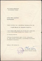 1968 Művelődésügyi Minisztériumi Levél Schóber Róbert Operatőr Részére Balázs Béla-díj III. Fokozatának Odaítéléséről - Ohne Zuordnung