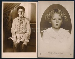 Habsburg Ottó (1912-2011) Gyermek-  és Fiatalkori Fotója, 2 Db Fotólap, 14×9 Cm - Autres & Non Classés