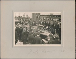 1930 Szeptember 13. Masaryk (1850-1937) Látogatása A Füleki Edénysajtoló és Zománcozó Művekben, Kartonra Kasírozott Fotó - Sonstige & Ohne Zuordnung