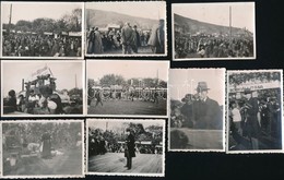 1934 Tokaji Borkiállítás ás Szüret, 9 Db Hátoldalon Feliratozott Fotó, 6×9 Cm - Sonstige & Ohne Zuordnung