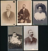 Cca 1890-1915 Vegyes Keményhátú Fotó Tétel, Fiumei, Komáromi, Szolnoki (hátoldalon A Műterem Képével), Győri Fotósoktól, - Altri & Non Classificati