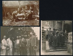 1930-1931 Csoporttalálkozók, 3 Db Fotó, 11×13 Cm - Sonstige & Ohne Zuordnung