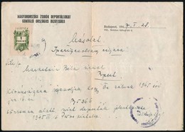 1947 A Magyarországi Zsidók Deportáltakat Gondozó Országos Bizottsága által Kiállított Igazolványmásolat Iparigazolvány  - Sonstige & Ohne Zuordnung