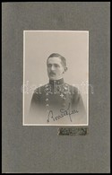 1914 Katonaportré, Aláírt, Naschitz Lugosi Műterméből, 9,5×6,5 Cm - Sonstige & Ohne Zuordnung