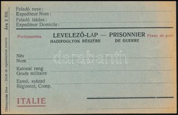 Cca 1915 Hadifogoly Levelezőlap - Sonstige & Ohne Zuordnung