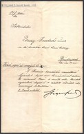 1901 Vác, M. Kir. Váci 6. Honvéd Huszárezred Levele Hadrendi Beosztással Kapcsolatban - Altri & Non Classificati