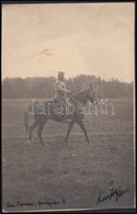 1916 Katonai Fotó, Főtiszt újévi Jókívánsága Aláírásával, 19x12 Cm. - Sonstige & Ohne Zuordnung
