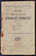 Lovassági Gyakorlati Szabályzat Tervezet. Bp., 1925, M. Kir. Honvédelmi Minisztérium. Foltos Papírkötésben. - Autres & Non Classés