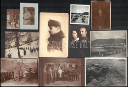 1945 Előtti Katonákat ábrázoló Fényképek, Különféle Helyszíneken és Eltérő Időpontokban Készült, 13 Db Vintage Fotó, 6x4 - Autres & Non Classés