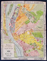 1895 Budapest Fő- és Székváros Legújabb Tervrajza, Kiadja: Kosmos Műintézet, Szakadással, 41,5×32,5 Cm - Sonstige & Ohne Zuordnung