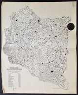 1926 A Dunántúl Települési Térképe. Bátky Zsigmond és Kogutowitz Károly Nyomán, 1:600.000, Kis Gyűrődéssel A Széleken, H - Other & Unclassified