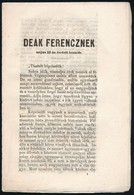 1861 Deák Ferenc Május 13-án Tartott Beszéde 36p. Felvágatlan. - Ohne Zuordnung