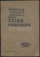 Cca 1930 Zeiss Mikroskops. Ismertető Füzet 45p. - Ohne Zuordnung