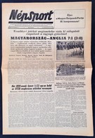 1954 Népsport X. évfolyamának 103. Száma, Címlapon A Magyaroroszág-Anglia (7:1) Meccsről Szóló Cikkel. Szép állapotban - Non Classificati