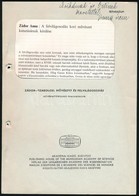 Cca 1960 Zádor Anna: A Felvilágosodás Kori Művészet Kutatásának Kérdése. Dedikált Különlenyomat. - Ohne Zuordnung