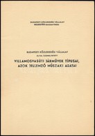 1973 BKV által üzemeltetett Villamosvasúti Járművek Típusai, Azok Jellemző Műszaki Adatai. Közdok. 20p. Csak 230 Példány - Non Classificati