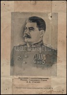 Sztálin Portré, Nyomat, Hajtásnyomokkal - Non Classificati
