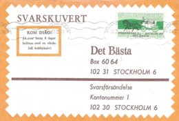 Sweden 1970 Stockholm Postal Wagon Postage Paid Cover - Emissions Locales