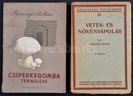 Bessenyei Zoltán: Csiperkegomba Termelése. Bp., 1958, Mezőgazdasági Kiadó. Kiadói Papírkötés,  + Hauser János: Vetés és  - Ohne Zuordnung