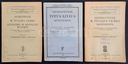 Szemelvények M. Tullius Cicero Leveleiből és Bölcseleti Műveiből A Gimnáziumok és Leánygimnáziumok VII. Osztálya Számára - Non Classés