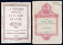 A Vizsolyi Biblia Elöljáró Beszéde. Bp., 1940. Orsz. Bethlen Szövetség. Kiadói Papírkötésben. Zsigmond Ferenc: Jókai Mór - Ohne Zuordnung