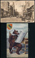 ** * 16 Db RÉGI Képeslap: Külföldi Városok és Motívumok / 16 Pre-1945 Postcards: European, American (USA) And Asian Town - Ohne Zuordnung