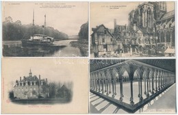 ** * 6 Db RÉGI Francia Városképes Lap / 6 Pre-1945 French Town-view Postcards: Rouen, Oissel, Le Mont Saint Michel, Fouq - Ohne Zuordnung