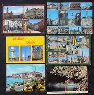 ** * Egy Cipősdoboznyi MODERN Magyar és Külföldi Városképes Lap, Közte Pár Leporelló / A Shoe Box Of Modern Postcards: H - Ohne Zuordnung