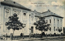 T2/T3 1912 Abony, M. Kir. állami Polgári Fiú és Leány Iskola. Kiadja Müller Mór (EK) - Ohne Zuordnung