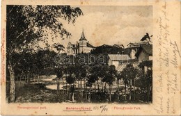 T2/T3 1903 Balatonfüred, Herceprímási Park, Villa. Kiadja Grüner Simon (fl) - Ohne Zuordnung