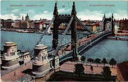 T2/T3 1913 Budapest, Erzsébet Híd (gyűrődés / Crease) - Non Classés