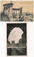 ** Budapest I. Szent Gellért Szobor, Lánchíd, Alagút - 2 Db Régi Városképes Lap / 2 Pre-1945 Town-view Postcards - Ohne Zuordnung
