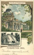 T2/T3 1899 Budapest XIII. Margitsziget, Margit Fürdő, Margit Forrás Litho S: Rosenberger (EK) - Ohne Zuordnung