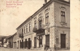 * T2/T3 1917 Abrudbánya, Abrud; Ferenc József Tér, Nussbaum Adolf üzlete. Radó Boldizsár Kiadása / Square, Shops (Rb) - Sin Clasificación