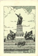 ** T2/T3 Arad, Kossuth Szobor. Kiadja A Délvidéki Egyetemi és Főiskolai Hallgatók Egyesülete / Kossuth's Statue, Monumen - Ohne Zuordnung