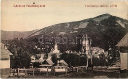 * T2/T3 1912 Felsőbánya, Baia Sprie; Látkép Délről, Templomok. Kiadja Dacsek Péter 684. / General View, Churches (EK) - Ohne Zuordnung