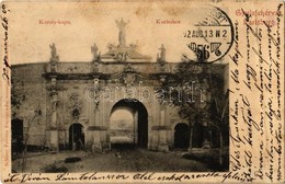 * T3 1902 Gyulafehérvár, Karlsburg, Alba Iulia; Karlsthor / Károly Kapu. Schäser Ferenc Fénynyomdai Műintézetéből / Cast - Ohne Zuordnung