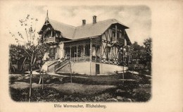 T2 1910 Kisdisznód, Michelsberg, Cisnadioara; Villa Wermescher. Rajta Julius Wermescher Levele / Villa. Letter Of Julius - Ohne Zuordnung