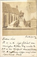 T2/T3 1903 Kolozsvár, Cluj; Mátyás Király Szobor / Mathias Rex Statue, King Matthias. Photo (fl) - Ohne Zuordnung