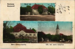 T2/T3 1913 Rudna, Bárói Lak, Báró Nikolics Kastély, Görögkeleti Szerb Templom / Villa, Castle, Serbian Orthodox Church ( - Ohne Zuordnung