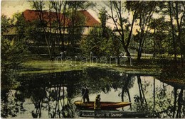 T2 Szatmárnémeti, Szatmár, Satu Mare; Kossuth Kerti Tó, Csónakázók. Cseplák Bálintné Kiadása / Lake With Boating People - Ohne Zuordnung