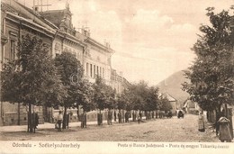 T2/T3 Székelyudvarhely, Odorheiu Secuiesc; Posta és Megyei Takarékpénztár, Utca / Street View With Post Office And Savin - Ohne Zuordnung