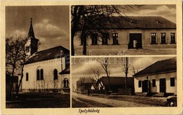 T2/T3 1943 Ipolyhídvég, Ipelské Predmostie; Római Katolikus Templom, Utca. Kiadja Uzel / Catholic Church, Street View (E - Ohne Zuordnung